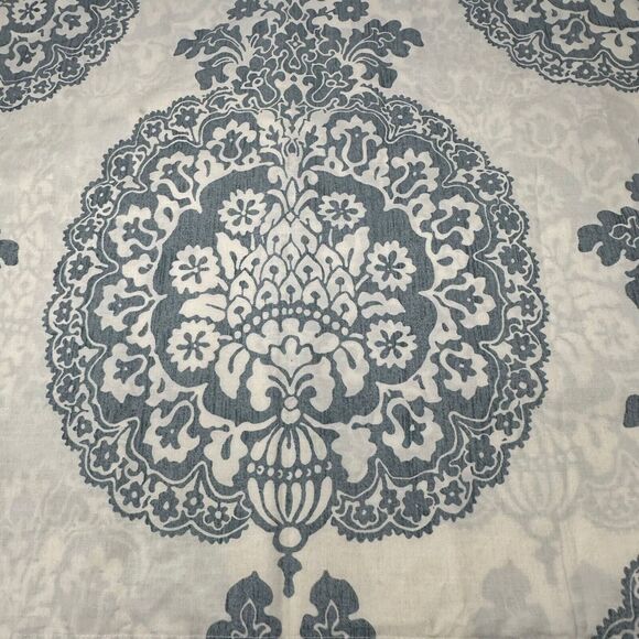 Pottery Barn Standard Pillow Shams Lucianna Medallion blue Damask Design Set 2 - Picture 2 of 4